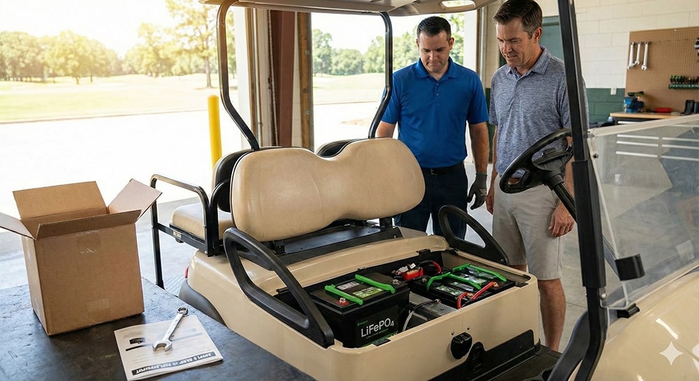 Golf Cart Battery Installation