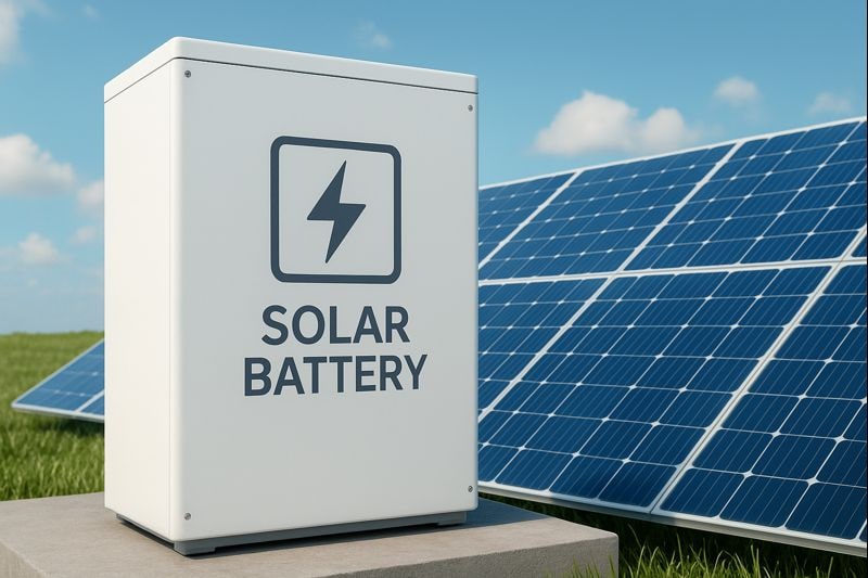 Solar battery storage